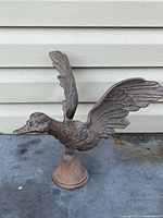 Full view of cast iron duck bell