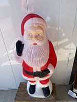 Front view of Santa blow mold showing full figure and base
