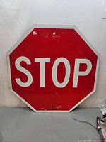 Full view of metal stop sign