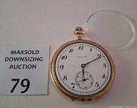 Front view of Hamilton pocket watch with separate crystal