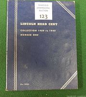 Front cover of blue Whitman Lincoln Head Cent album