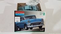 Front of box showing Monogram 1:24 ’56 Chevy model kit
