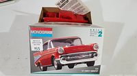 Front of Monogram '57 Chevy Hardtop model kit box