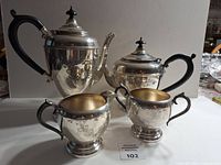 Full view of all four pieces in the set