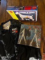 Jacket, canvas, Visible Dog box grouped on table