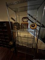 Full view of chrome wire shelving unit