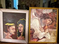 Both framed artworks side by side