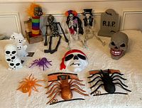 All 13 Halloween decoration pieces grouped together