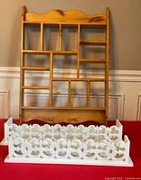 Front view of all three shelves