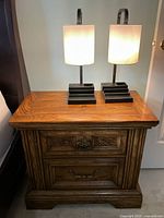 Dresser top with both lamps displayed