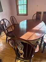 Table with chairs around it