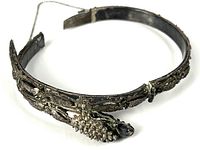 Full view of ornate hinged bracelet