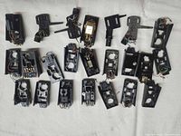 Overview of 22 headshell assemblies showing varying styles and wiring