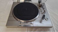 Top view of Sony PS-T20 turntable showing platter, tonearm and controls