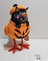 Front view of Hyde and Eek! Cat Bird figurine displaying costume and tag