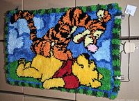 Full view of rug showing complete Pooh and Tigger design