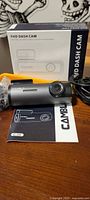 Dash cam with cable, manual and box