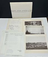 Overview of folder and several prints, letters and cablegram facsimile