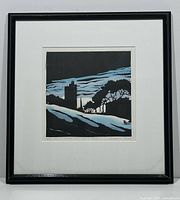 Full view of framed print showing artwork, mat and frame