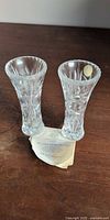 Pair of Lenox crystal bud vases with certificate