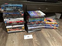 Overview of all DVD stacks and three VHS tapes