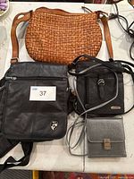 All four purses arranged for overview