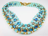 Full view showing all five strands and bead variety