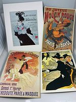 Group shot of all four prints showing titles and layout