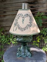 Full view of lamp with shade