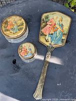 Mirror and two jars full view