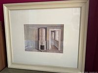 Front view of framed print showing artwork, mat, frame