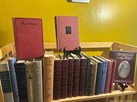 Full shelf view of all books in lot