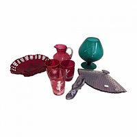 Group view of all glass pieces