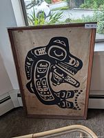 Full framed silkscreen print showing image, frame and condition