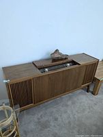 Full view of closed Telefunken console