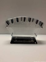 front view of transparent utensil stand on its base