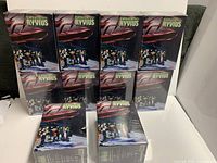 Front view showing all ten sealed Infinite Ryvius limited edition DVD box sets