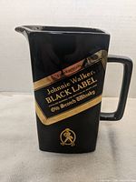 Front view of Johnnie Walker Black Label ceramic pub jug
