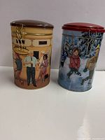 Front view of both Tim Hortons coffee canisters
