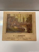 Front view showing artwork and store information