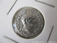 Obverse of Trajan denarius showing bust and legend