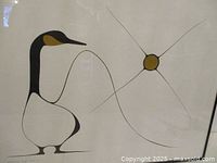 Framed lithograph overall view