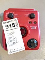 Front view of Zoom B1 pedal showing controls and display