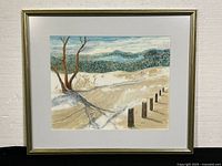 Full view of framed Gordon Cumming painting