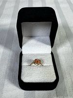 Ring in presentation box, front view