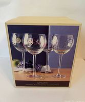 Front of box showing image of glasses and branding