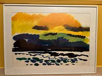 Full view of watercolor in frame