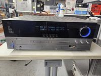 Front view of Harman Kardon AVR 130 showing display and controls