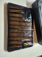 Front view of Motorola Xoom tablet with reflective screen