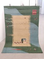 Full view of Persian rug front side